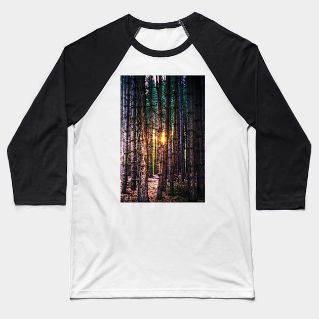 A Light in the Trees Baseball T-Shirt by Nigdaw